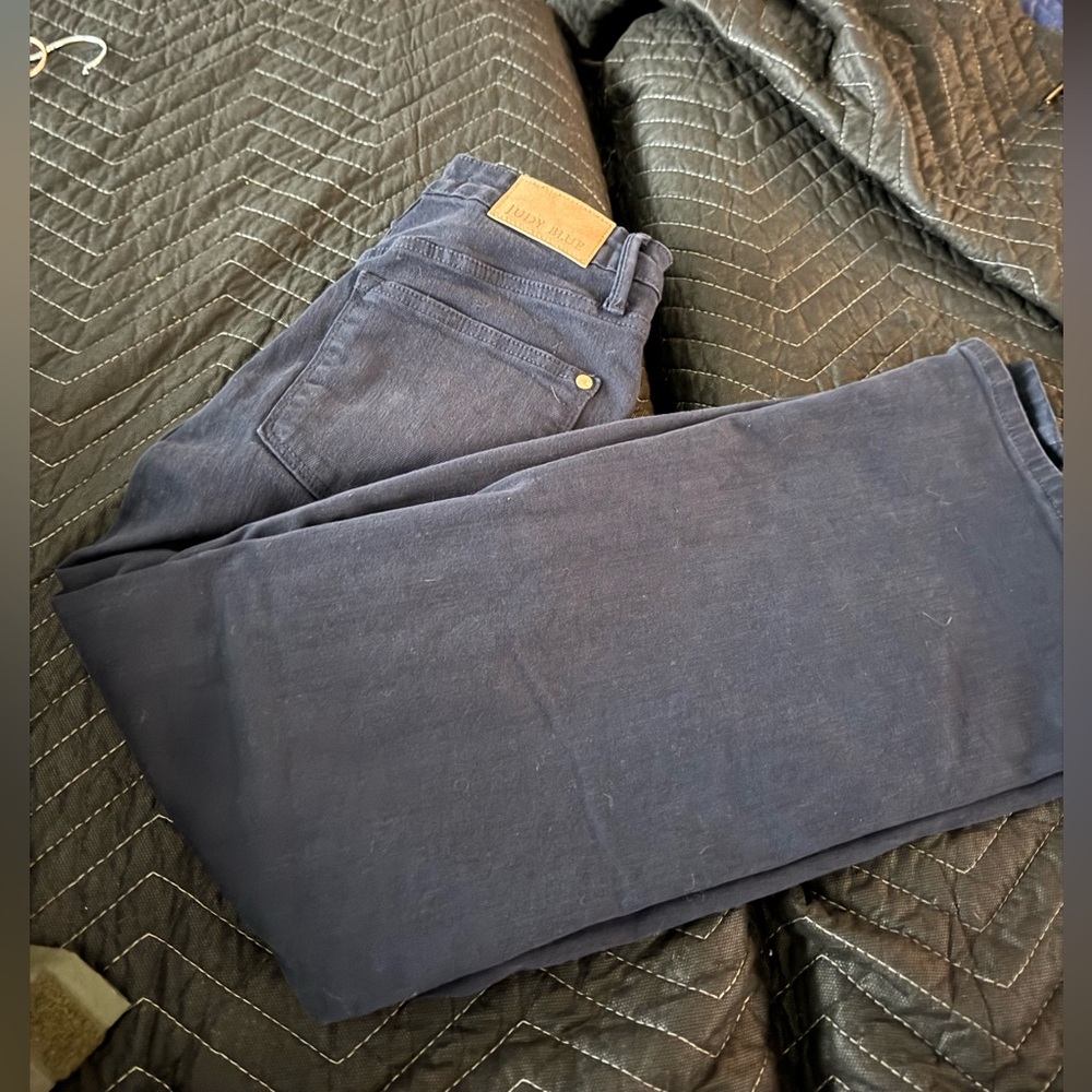 Wide Leg Dark Blue Denim Judy Blue Jeans